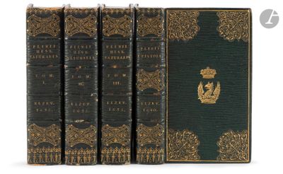 four books in a row on a white background with a crown on top