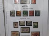 a lot of stamps on the pages of a book