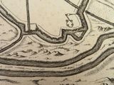 a drawing of a boat in the water on a map