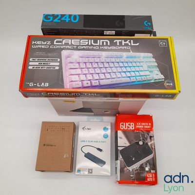 a box with a keyboard and a mouse in it
