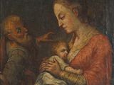 an image of a painting of a woman holding a baby