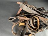 a pile of old tools on a gray surface