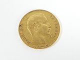 l'image d'une pièce d'or sur laquelle figure le visage d'un homme