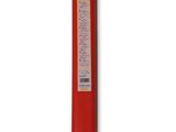 a close up of a red fire extinguisor on a white background
