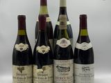 plusieurs bouteilles de vin sont alignées sur une surface blanche