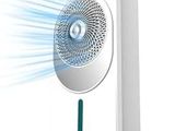 a white air conditioner with a blue light coming out of it