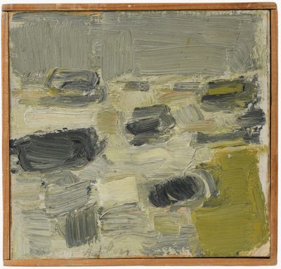 an oil painting of a painting of boats on the water