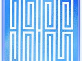 an image of a picture of a blue square with white squares