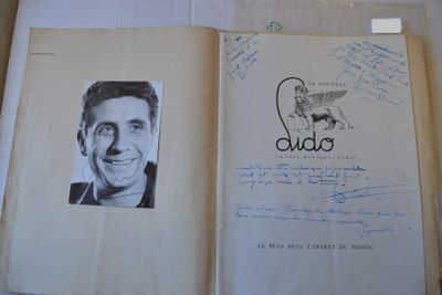 an open book with a picture of a man on it