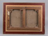 an old picture frame with a picture of a window in it
