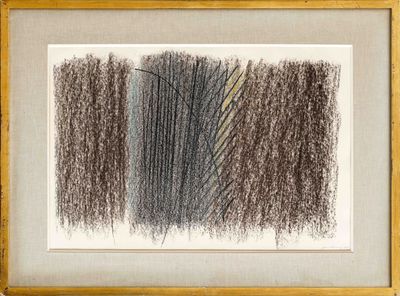 une image représentant un dessin d'une rangée d'arbres dans un cadre doré