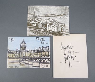 Bernard BUFFET (1928 - 1999) Carton d'invitation pour l'expo…