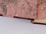 a book that has a marbled cover on it