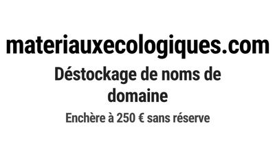 Nom de domaine materiauxecologiques.
