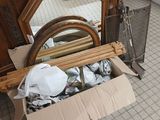 a cardboard box with a mirror and a mirror in it