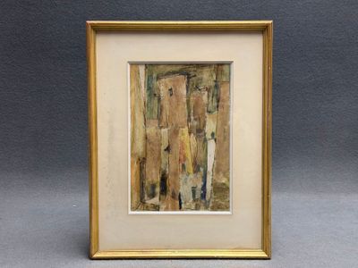 BENAIM. technique mixte abstraite. signée en bas à droite et…