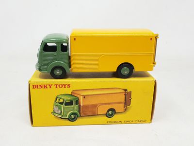 a green and yellow toy truck and a yellow toy truck