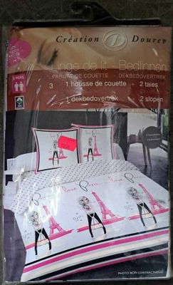 60 / Parure de lit - CREATION DOUREV - 100% coton - Ho…