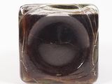 a glass block that has a hole in it