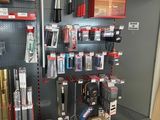 a display of tools and supplies for sale in a store