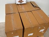 many boxes stacked on top of each other on a pallet