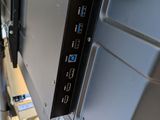 a close up view of a computer on a stand