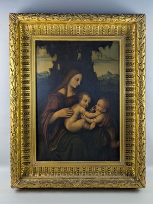 an image of a painting of a woman holding a baby