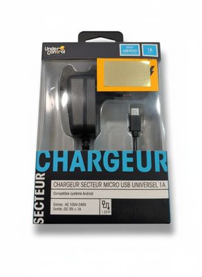 an image of a charger in the packaging for a cell phone