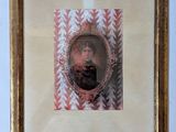 an old picture of a man with a beard in a gold frame