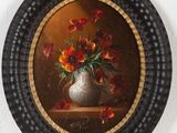 une image d'une peinture de fleurs dans un vase