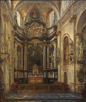 Johannes BOSBOOM (1817-1891) Intérieur de l'église Sainte-Ma…