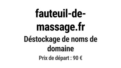 Nom de domaine fauteuil-de-massage.