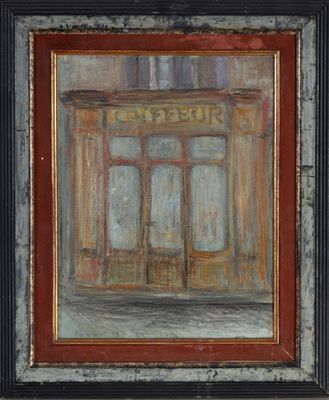 Hervé THIBAULT (né en 1944) La façade du coiffeur, 1993 - Photo 1