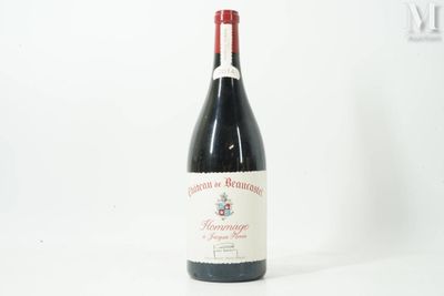 a bottle of wine that is sitting on a table
