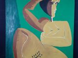 une image d'un tableau représentant une femme assise sur une chaise