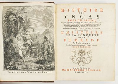 un livre ouvert sur lequel figure l'image d'un homme et d'une femme dans un paysage