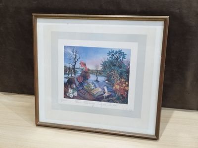 a picture of a picture of a man and a woman in a boat