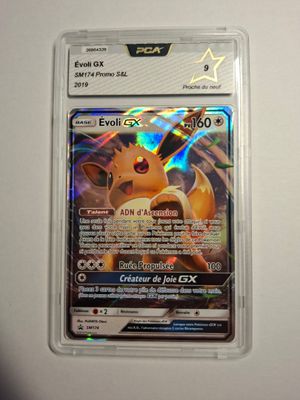 "COLLECTION-POKÉMON-CARTE : ÉVOLI GX (gradée PCA 9)