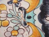 a picture of a close up of a painting on a plate