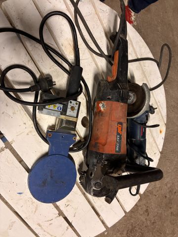 Lot comprenant une disqueuse Spit, une meuleuse Bosch et miroir à...