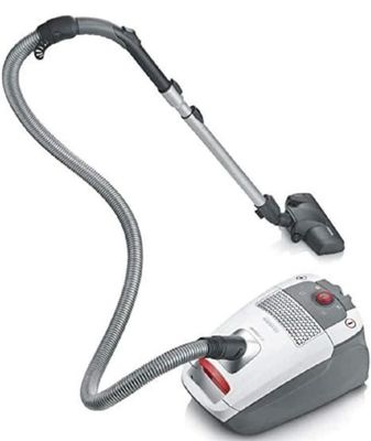 a close up of a vacuum and a hose on a white background