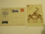 une carte postale sur laquelle figure une femme tenant une batte de baseball et une carte postale sur laquelle figure une femme tenant une batte de baseball