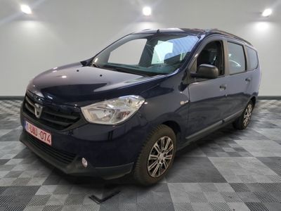 a picture of a blue van parked in a room