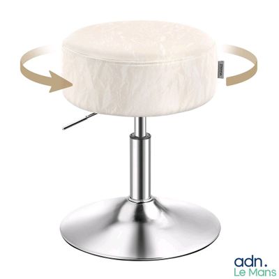 an image of a white stool with a metal base