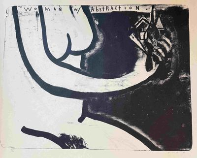 DAVID LYNCH (1946-2025) Femme avec abstraction