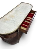 Console demi-lune en acajou ouvrant par un tiroir principal … (photo 3)