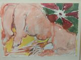 a picture of a painting of a nude woman on a table