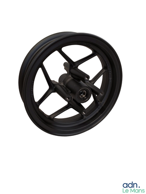 an image of a black wheel with a black spoke on a white background