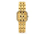 une montre-bracelet pour femme en or jaune 18 carats sertie de diamants