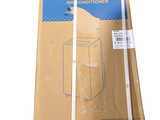 a package of air conditioner sitting on top of a cardboard box